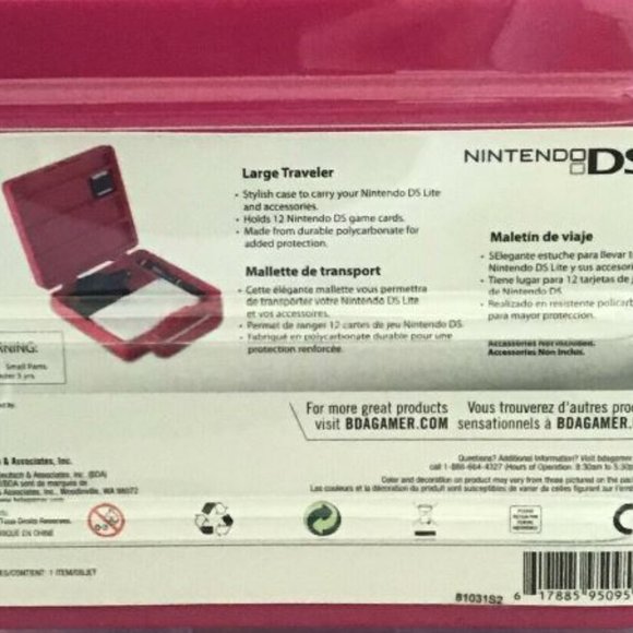 BRAND NEW Nintendo DS lite HEAVY DUTY Travel Case Pink - Picture 2 of 4
